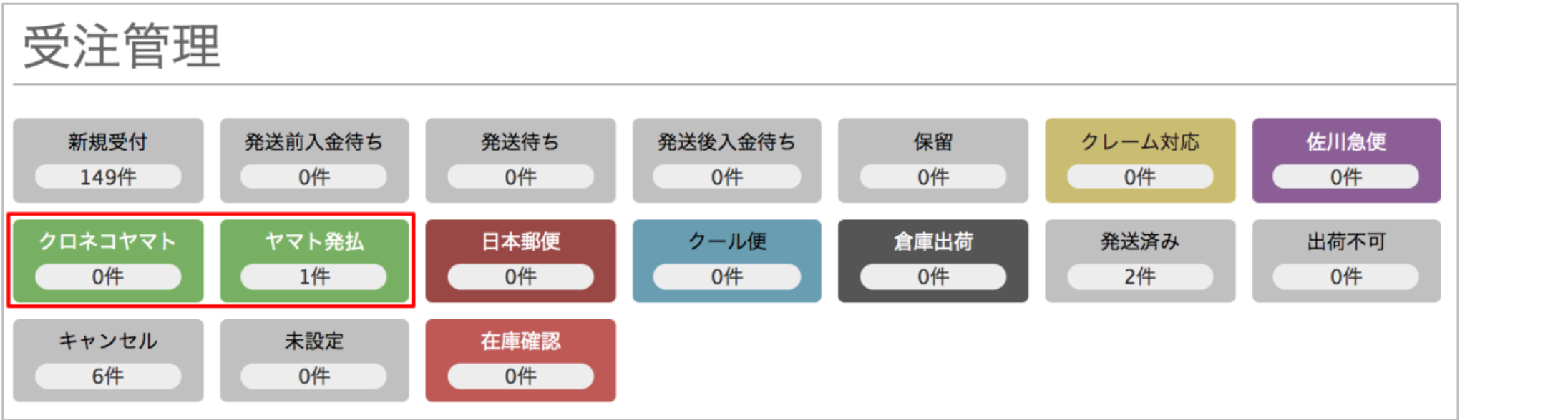 操作方法の画像。オリジナルの注文ステータスを作成